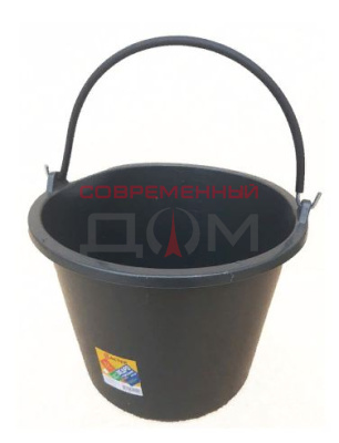 Ведро строительное круглое Flexible 12л резинопластик /Plastiko/2676